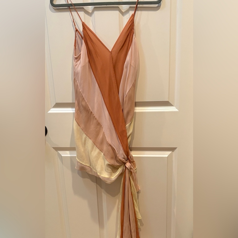 Cinq à Sept Pink and Tan Dress